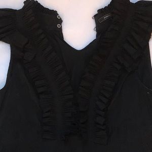 BCBG black ruffle dress